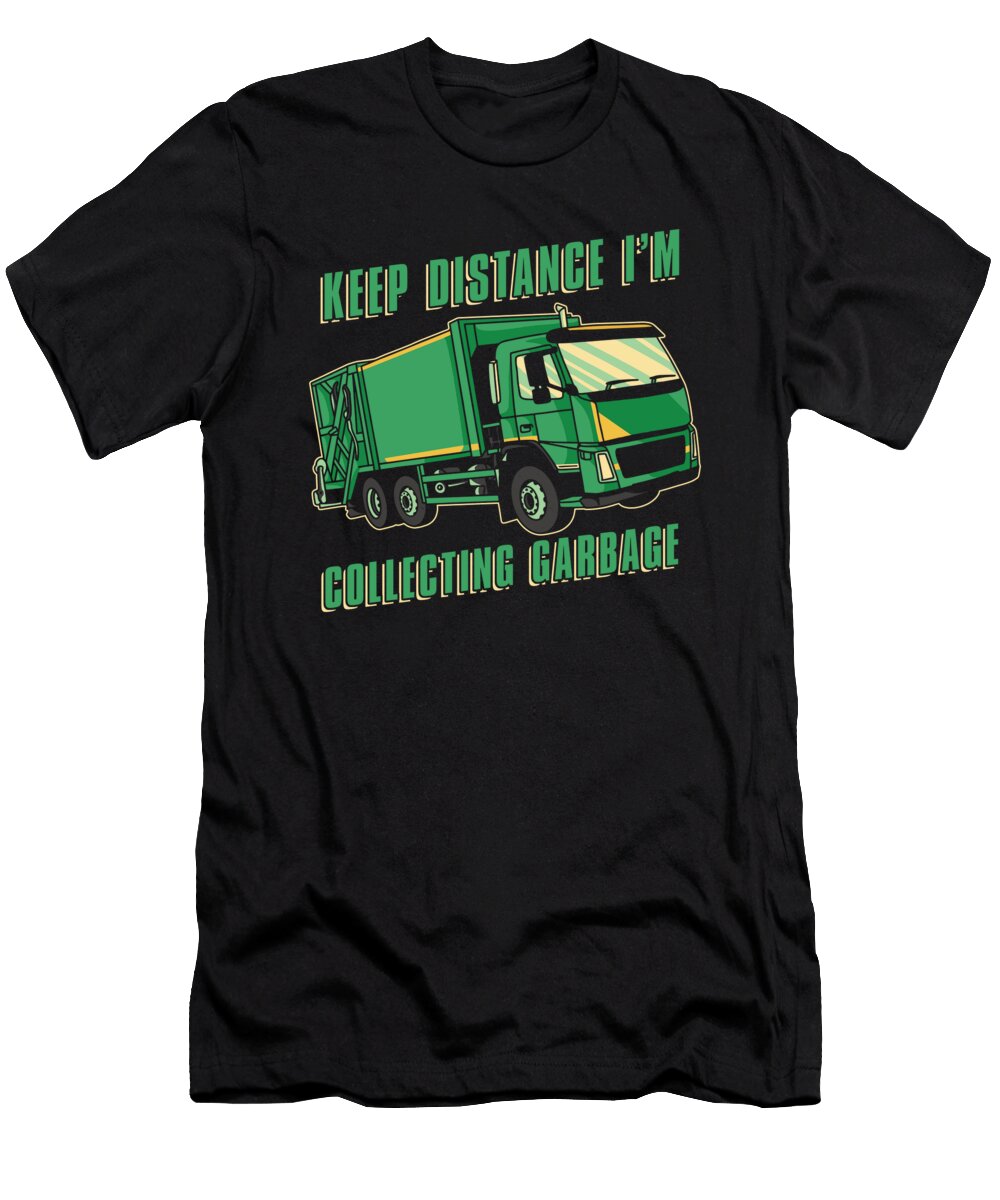 Truck Driver Collector Trucking Rig Trucker Garbage Truck Crazy Squirrel T-Shirt