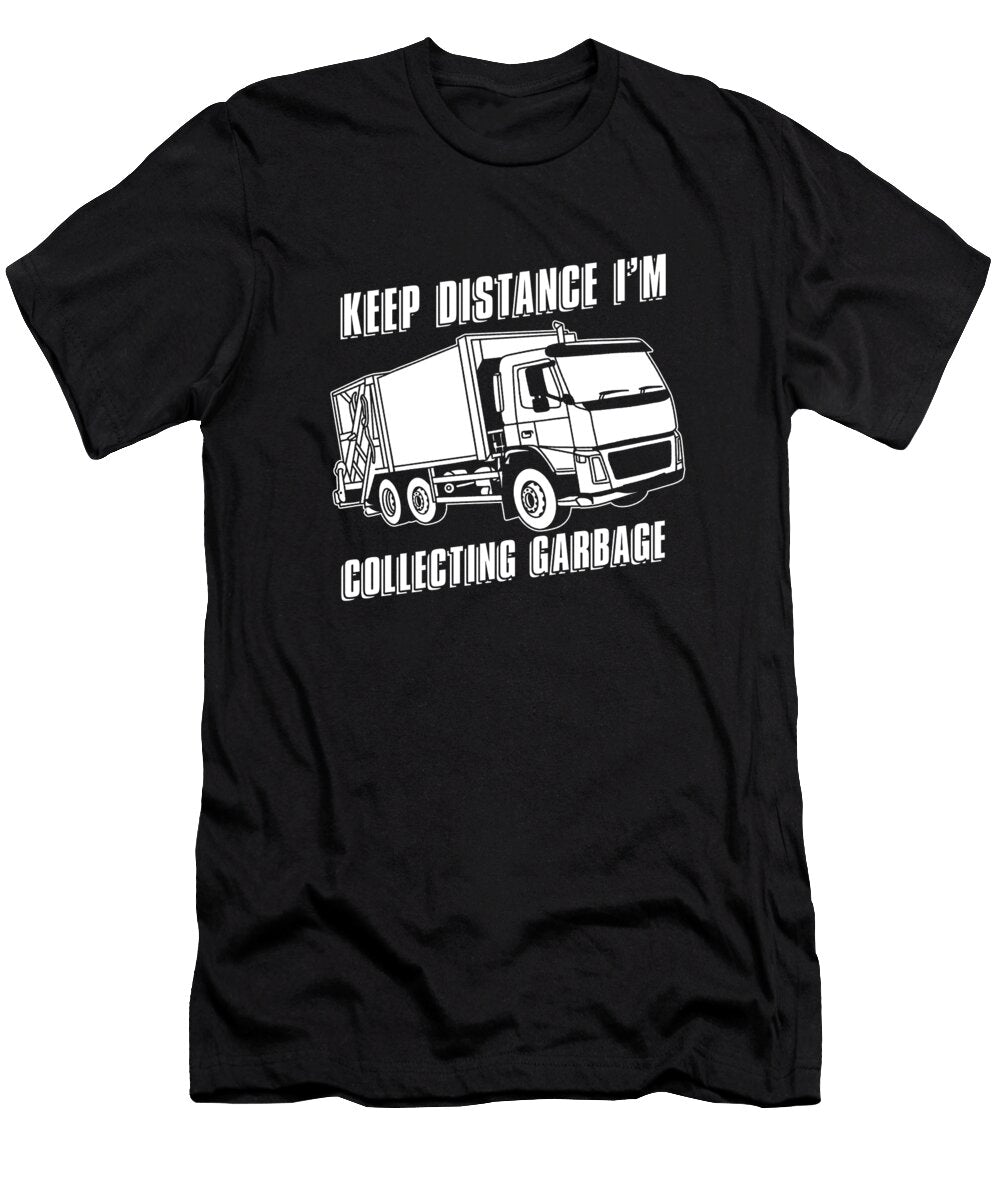Truck Driver Collector Trucking Trucker Rig Garbage Truck Crazy Squirrel T-Shirt