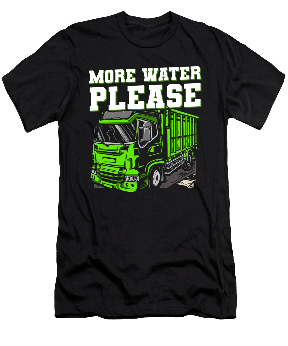 Truck Driver Cool Trucking Rig Trucker Water Truck Driver Crazy Squirrel T-Shirt