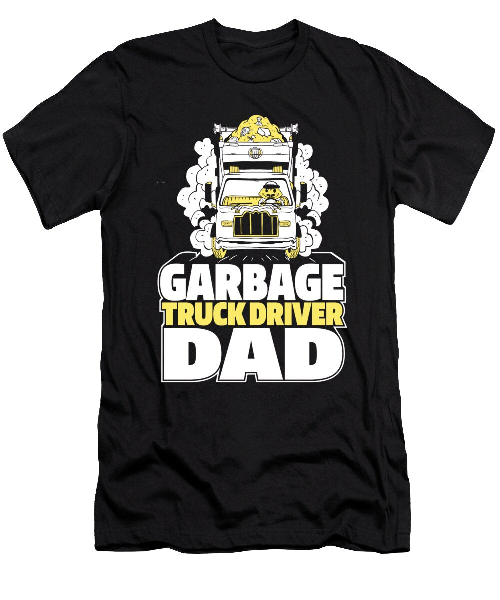 Truck Driver Dad Trucking Rig Trucker Garbage Truck Crazy Squirrel T-Shirt