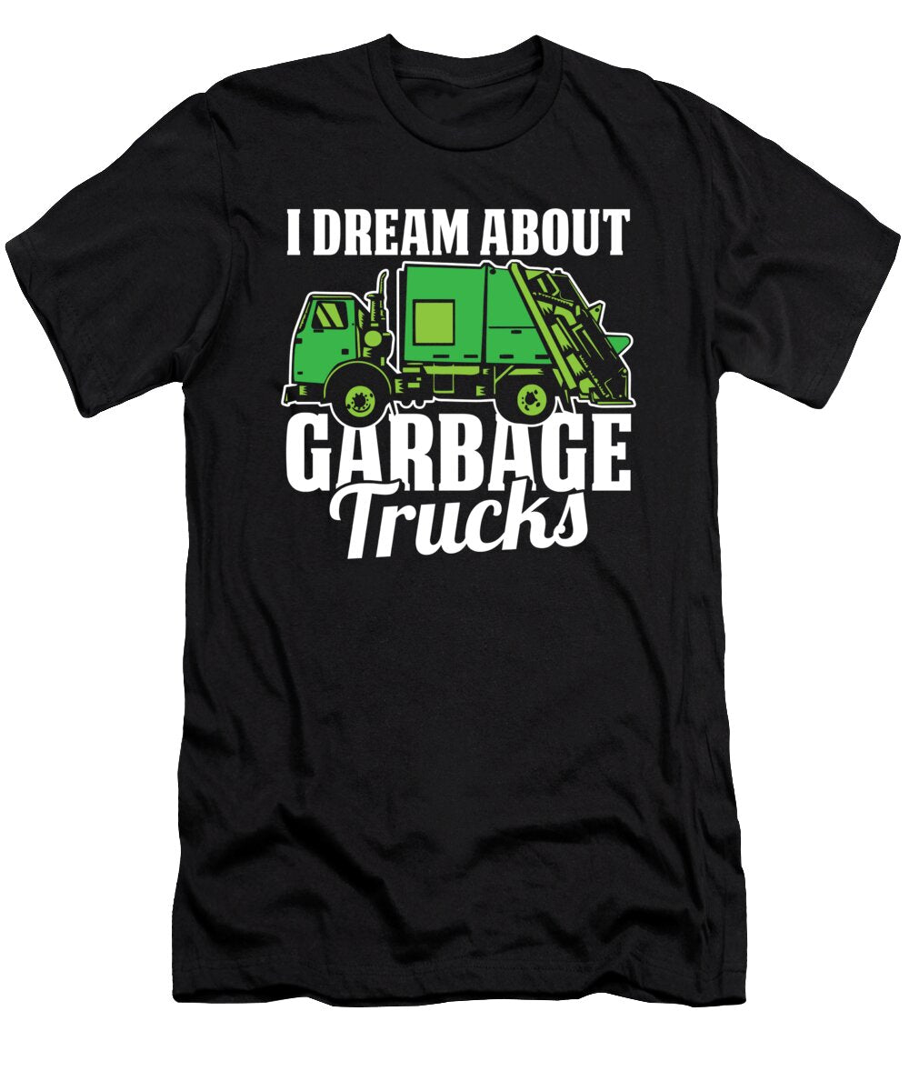 Truck Driver Dream Rig Trucker Trucking Garbage Truck Crazy Squirrel T-Shirt