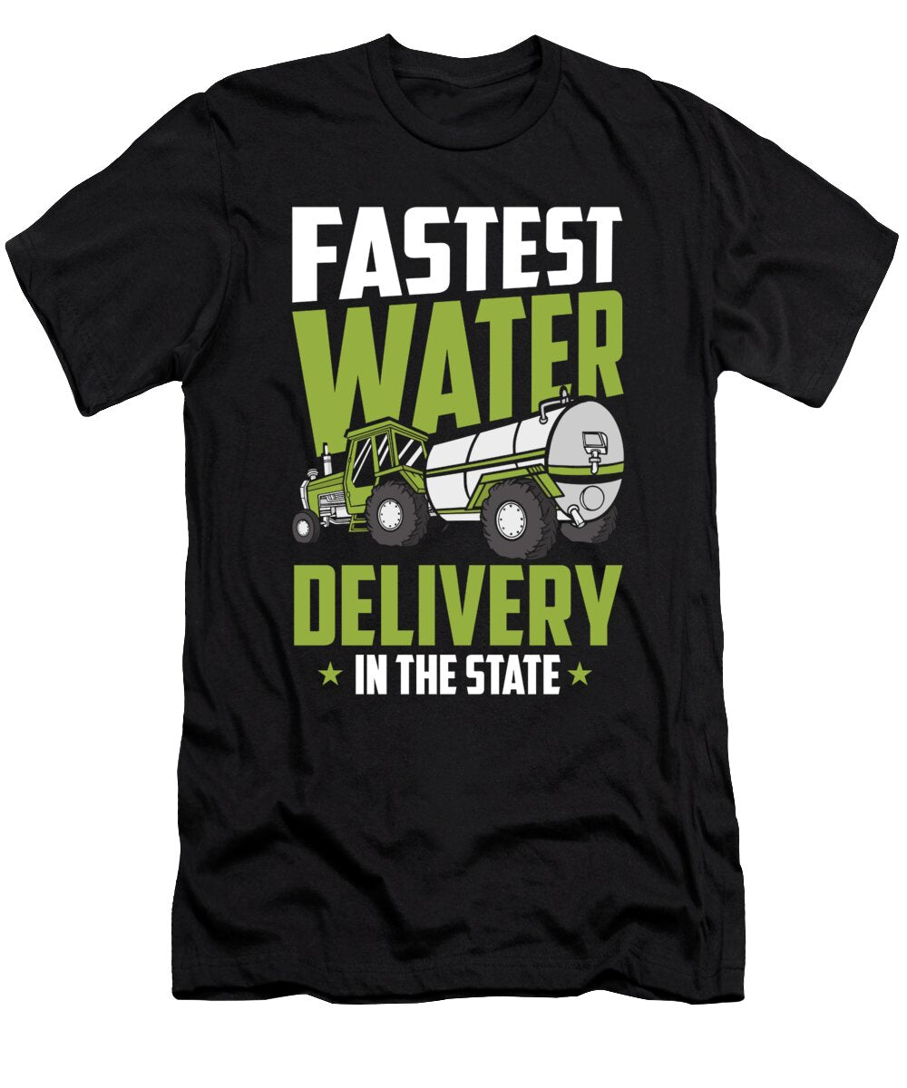Truck Driver Fastest Trucking Trucker Water Truck Driver Crazy Squirrel T-Shirt