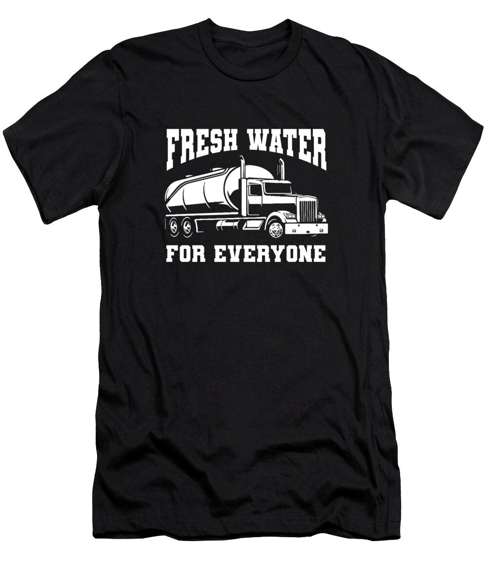 Truck Driver Fresh Rig Trucker Trucking Water Truck Driver Crazy Squirrel T-Shirt