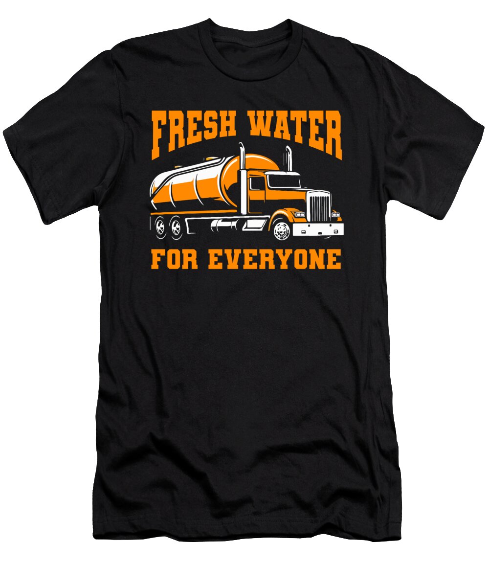Truck Driver Fresh Rig Trucking Trucker Water Truck Driver Crazy Squirrel T-Shirt