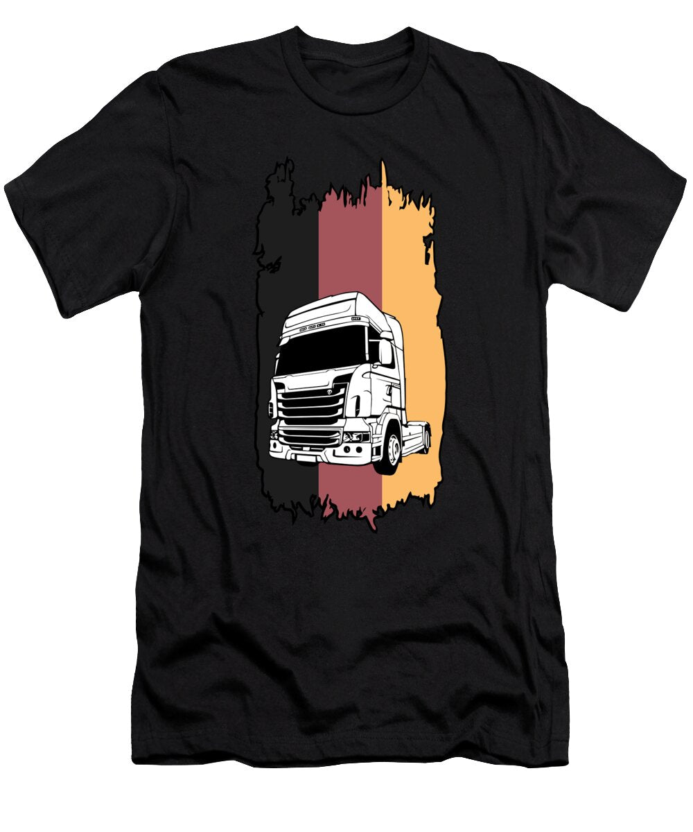 Truck Driver German Trucker Trucks Funny Gift Idea Tshirtconcepts Marvin Poppe T-Shirt
