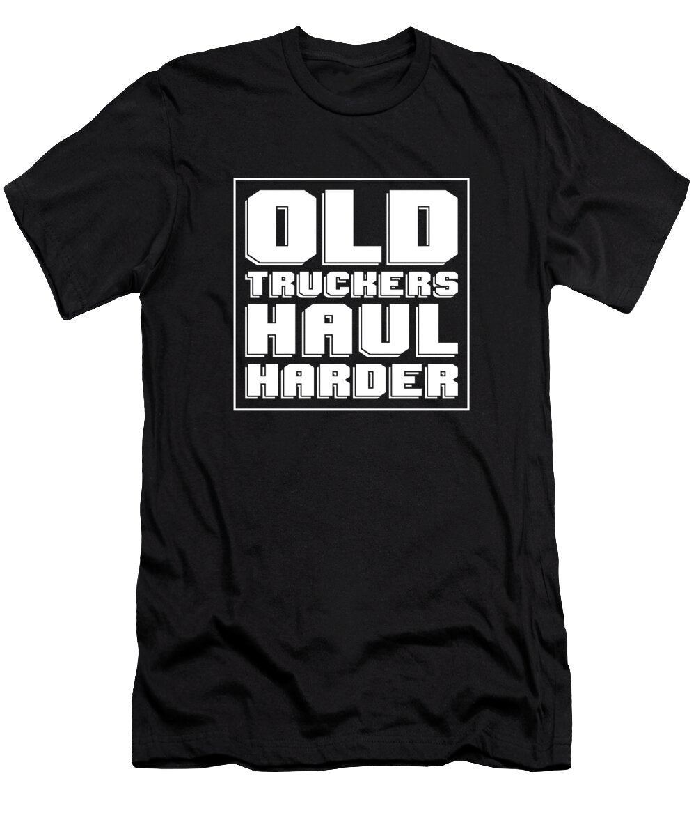 Truck Driver Haul Rig Trucking Old Man Trucker Crazy Squirrel T-Shirt