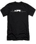 Truck Driver Heartbeat Logistics Highway Fun Gift Muc Designs T-Shirt