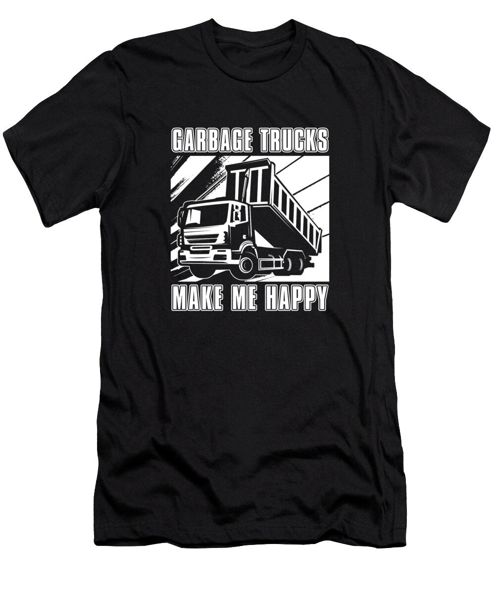 Truck Driver Humor Trucking Rig Trucker Garbage Truck Crazy Squirrel T-Shirt