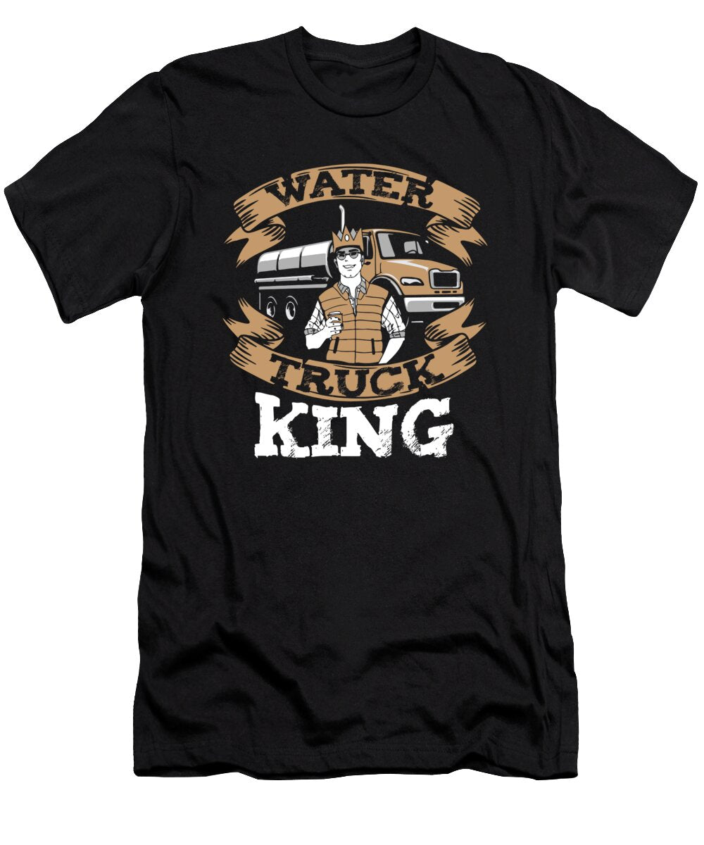 Truck Driver King Trucker Trucking Rig Water Truck Driver Crazy Squirrel T-Shirt