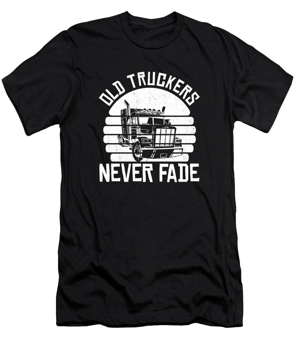 Truck Driver Never Trucking Rig Old Man Trucker Crazy Squirrel T-Shirt