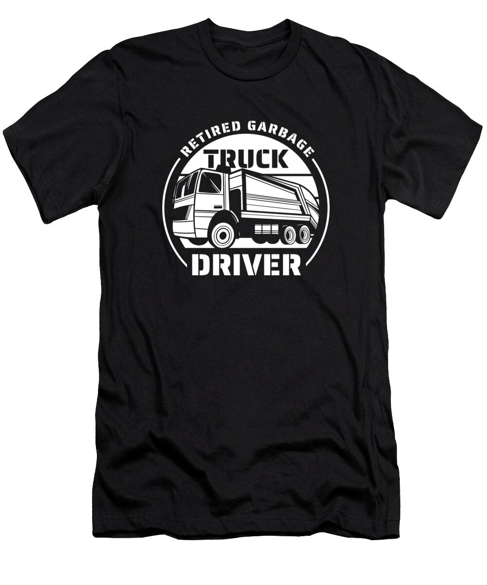 Truck Driver Retired Trucking Rig Trucker Garbage Truck Crazy Squirrel T-Shirt