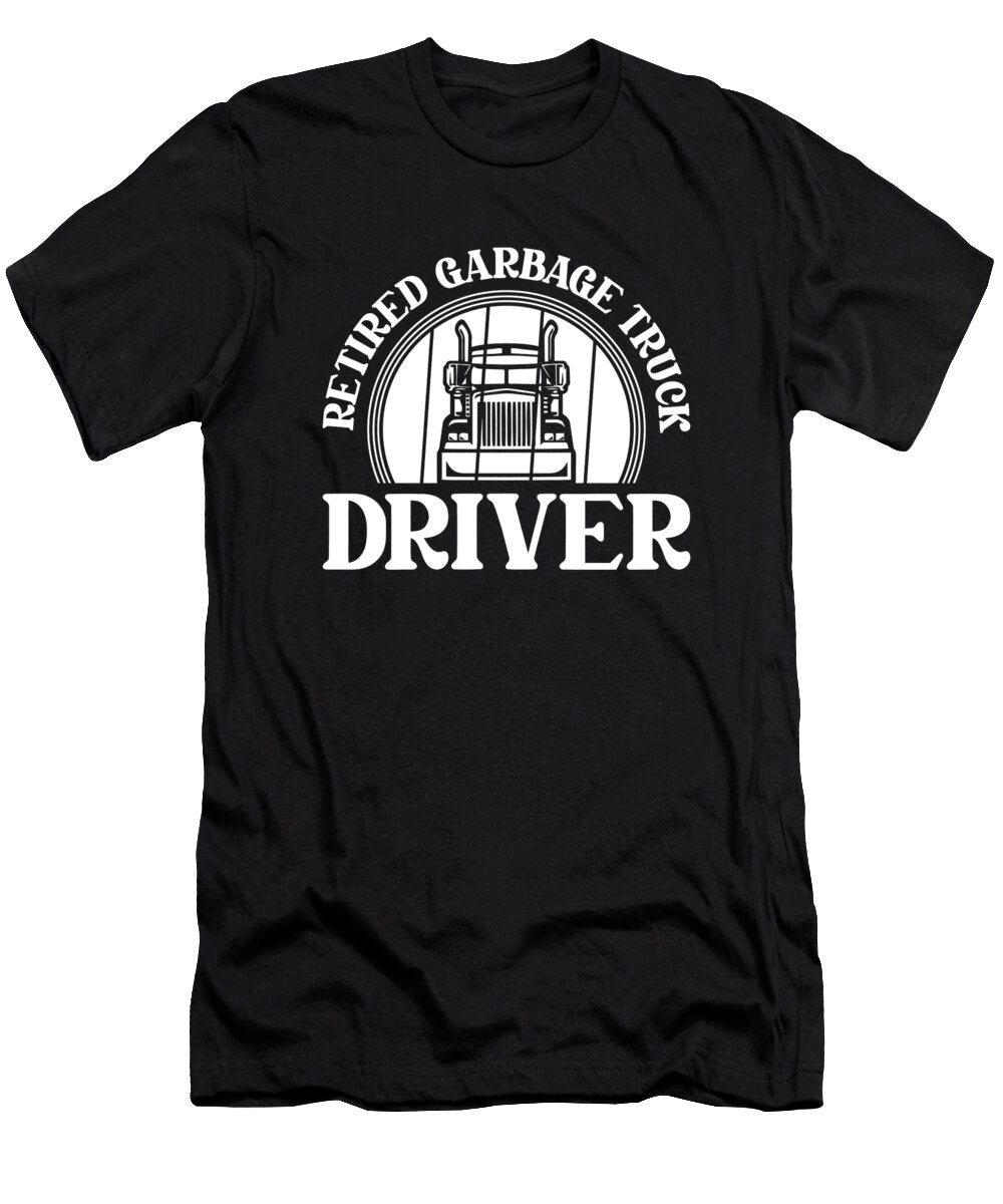 Truck Driver Retired Trucking Trucker Rig Garbage Truck Crazy Squirrel T-Shirt
