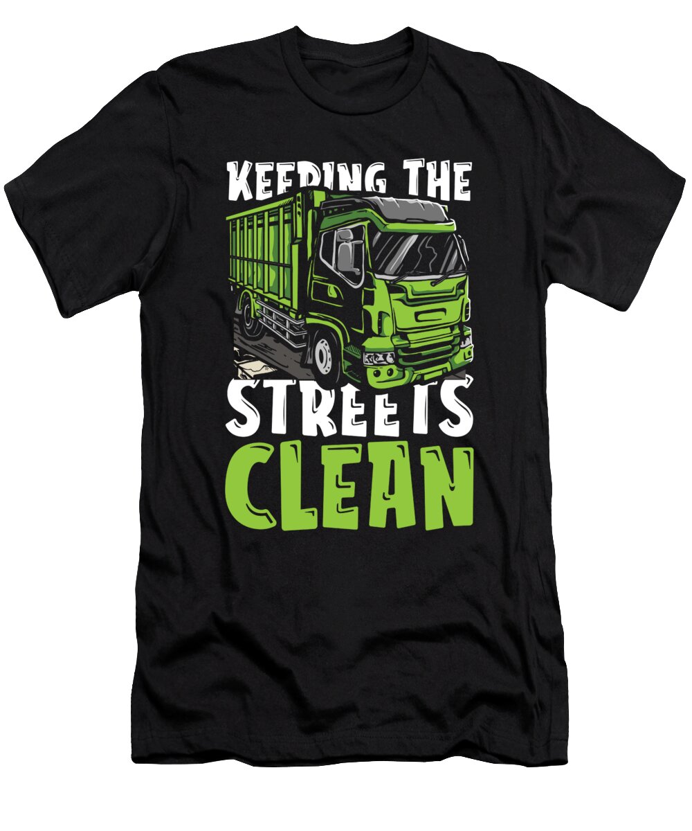 Truck Driver Rig Trucker Trucking Garbage Truck Crazy Squirrel T-Shirt