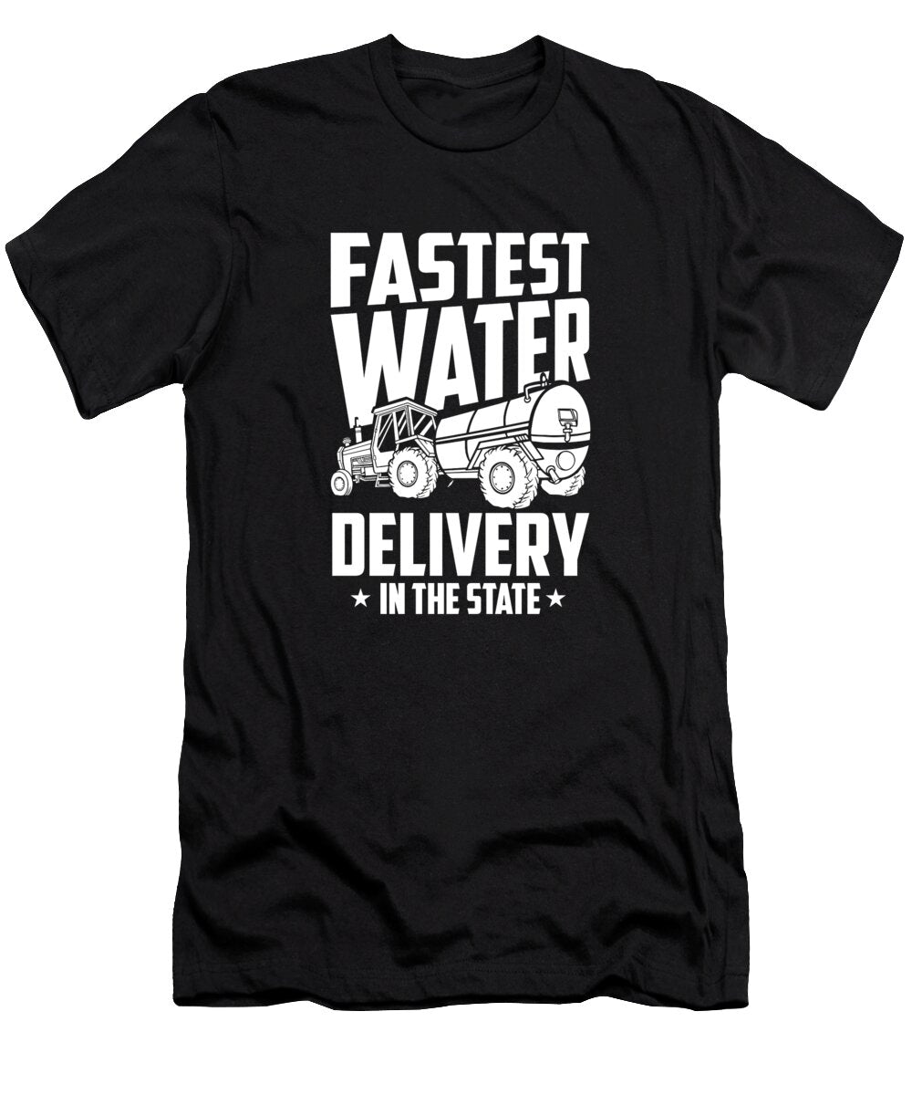 Truck Driver Rig Trucker Trucking Water Truck Driver Crazy Squirrel T-Shirt