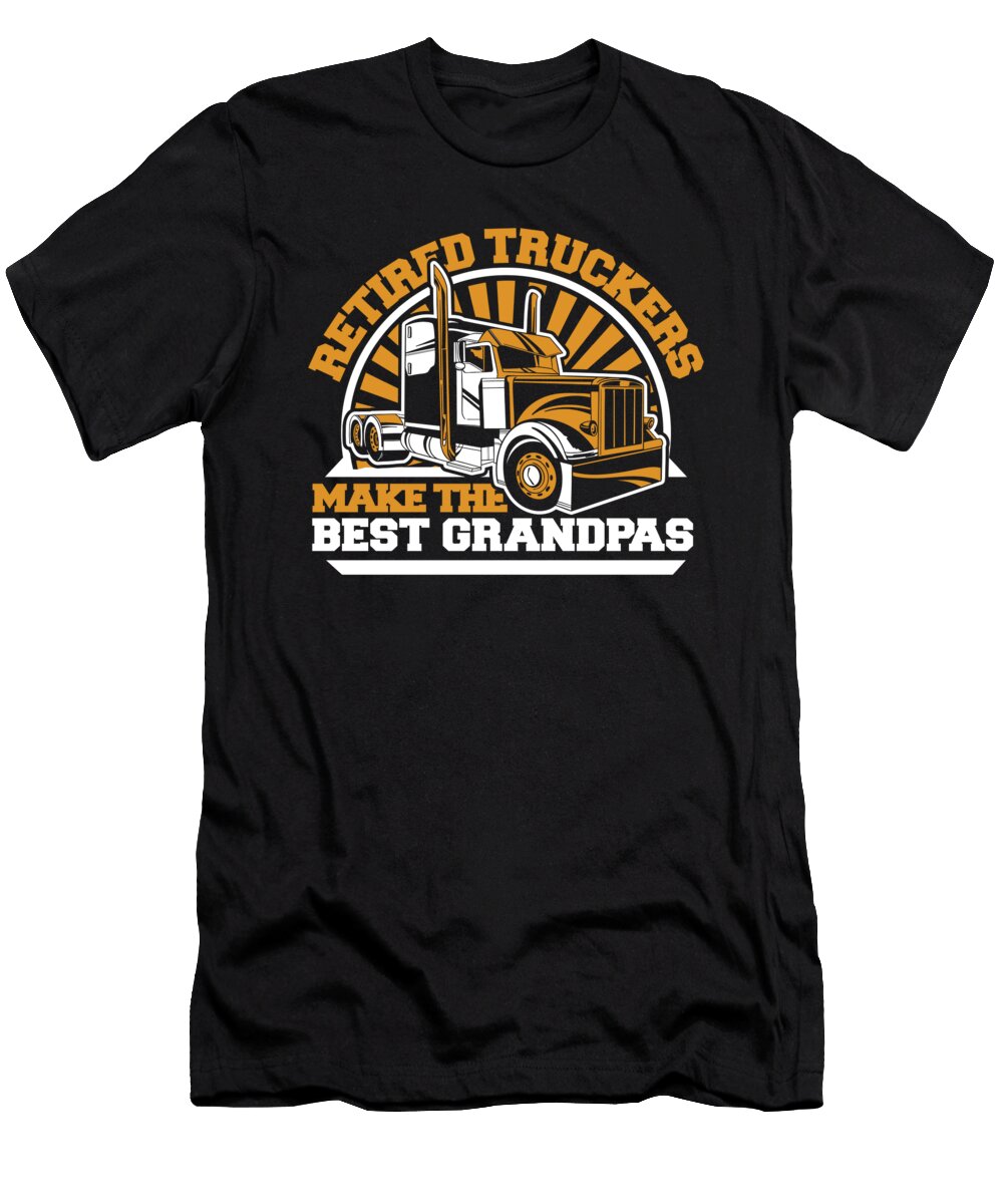 Truck Driver Rig Trucking Old Man Trucker Crazy Squirrel T-Shirt