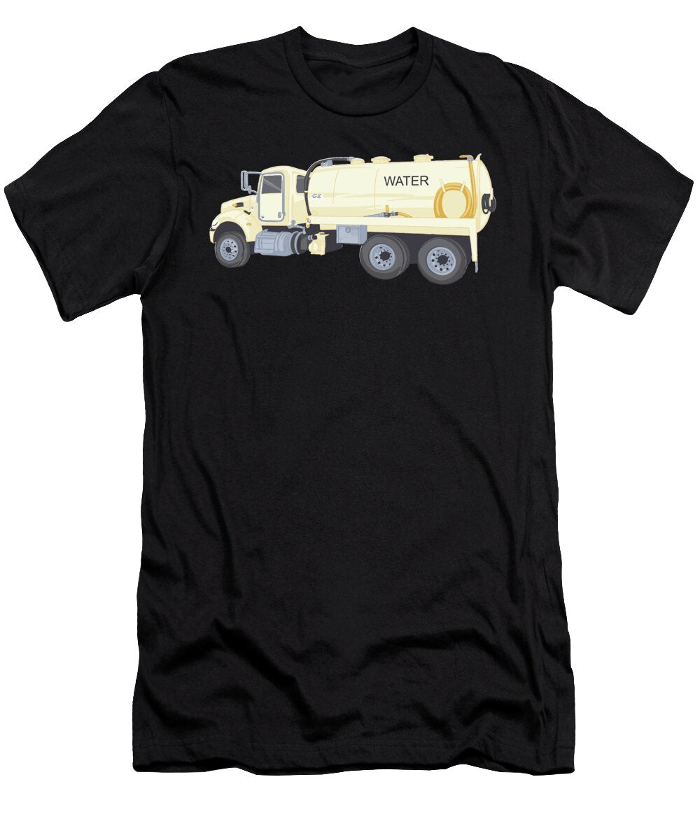 Truck Driver Rig Trucking Trucker Water Truck Crazy Squirrel T-Shirt