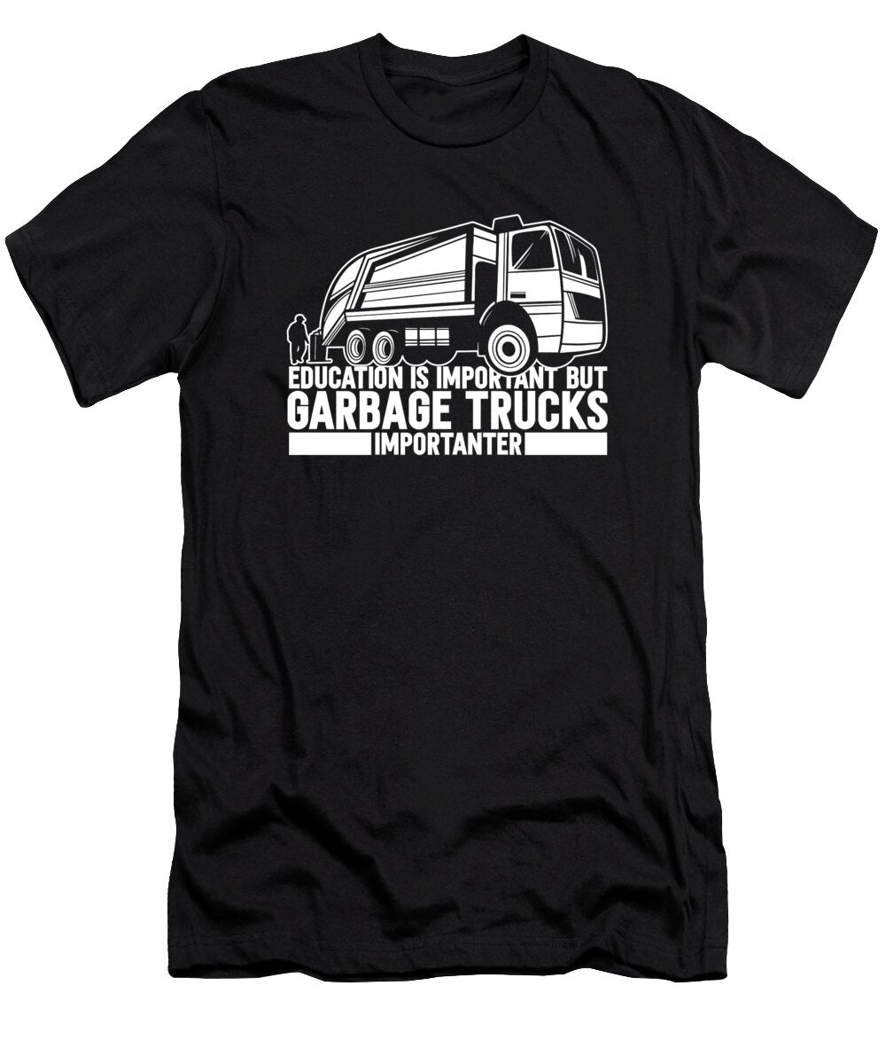 Truck Driver Sarcastic Rig Trucking Trucker Garbage Truck Crazy Squirrel T-Shirt