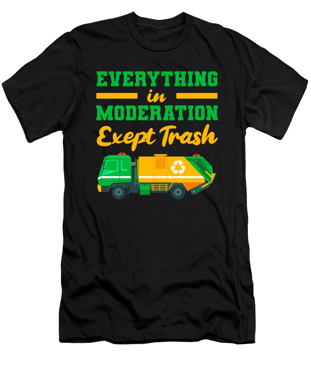 Truck Driver Trash Rig Trucking Trucker Garbage Truck Crazy Squirrel T-Shirt