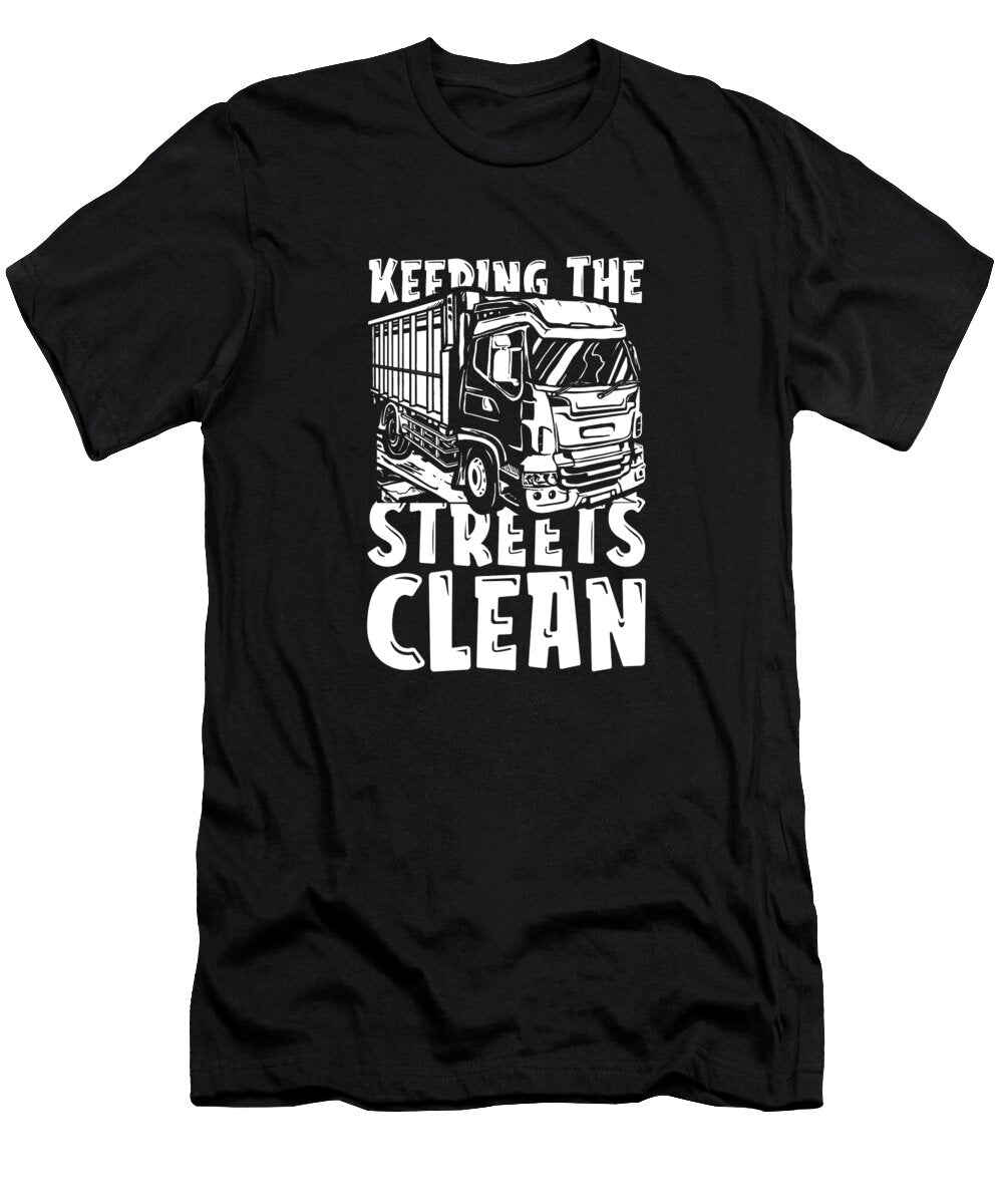 Truck Driver Trucker Rig Trucking Garbage Truck Crazy Squirrel T-Shirt