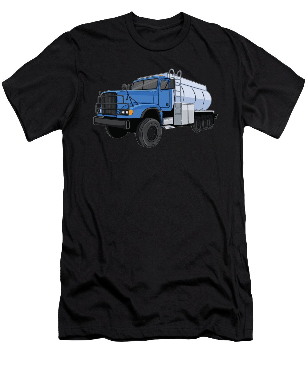 Truck Driver Trucker Rig Trucking Water Truck Crazy Squirrel T-Shirt