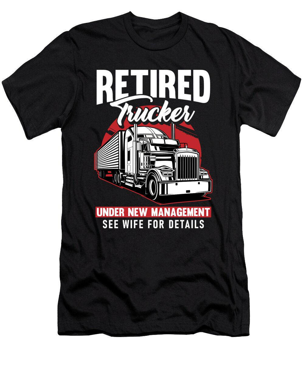 Truck Driver Trucking Big Rig Retired Trucker Crazy Squirrel T-Shirt