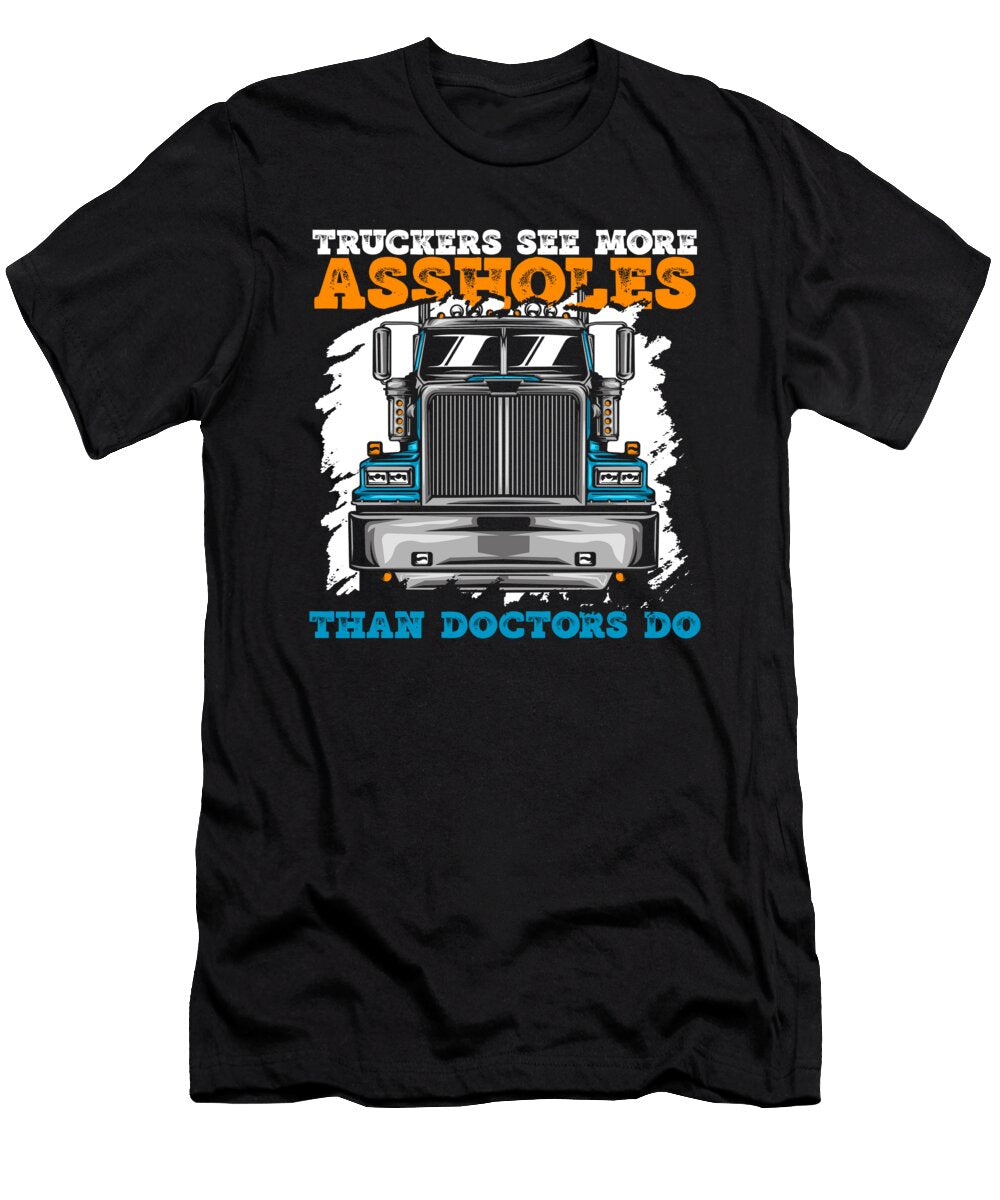 Truck Driver Trucking Big Rig Trucker Gang Crazy Squirrel T-Shirt