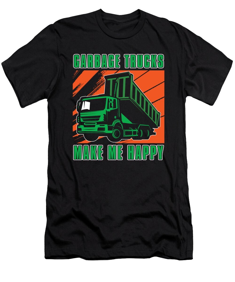 Truck Driver Trucking Rig Trucker Garbage Truck Crazy Squirrel T-Shirt