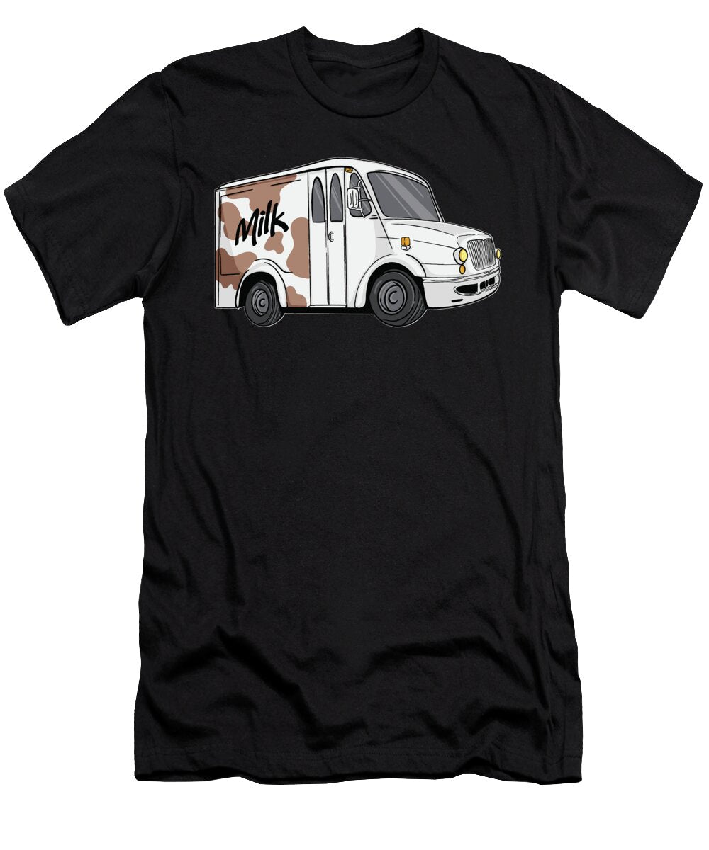 Truck Driver Trucking Rig Trucker Milk Truck Crazy Squirrel T-Shirt