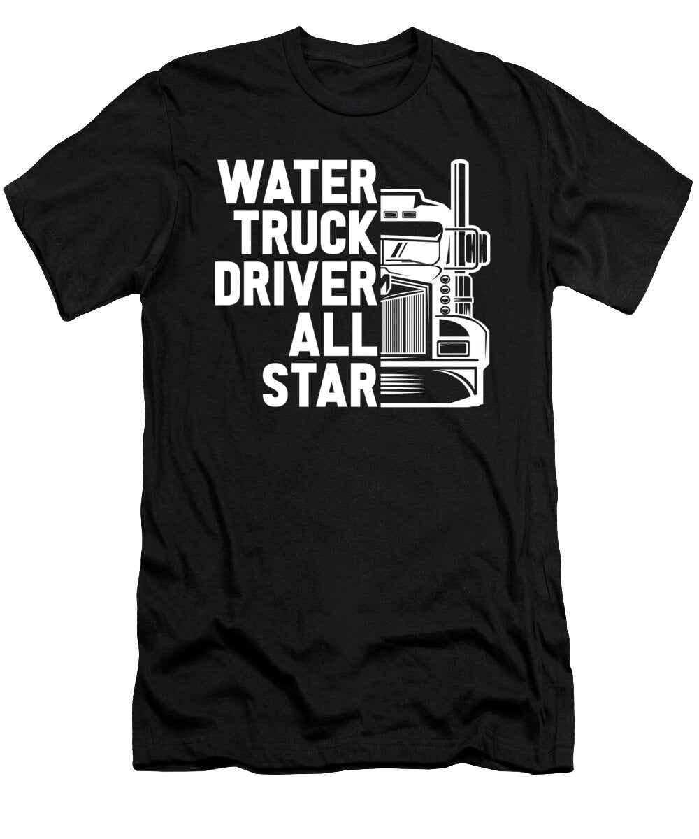 Truck Driver Trucking Rig Trucker Water Truck Driver Crazy Squirrel T-Shirt