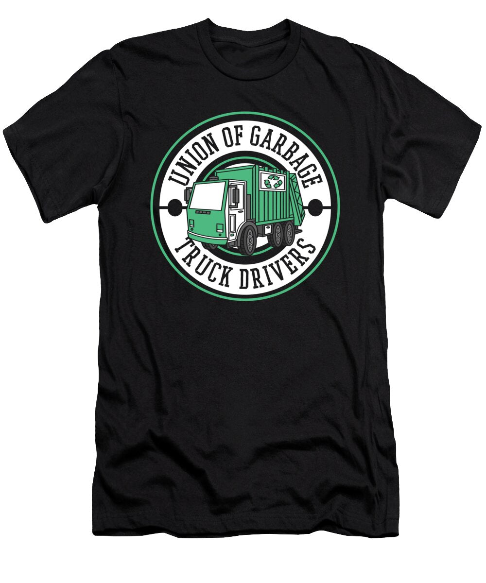 Truck Driver Trucking Trucker Rig Garbage Truck Crazy Squirrel T-Shirt