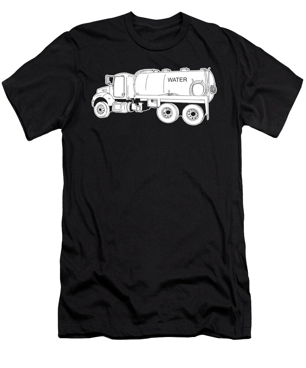 Truck Driver Trucking Trucker Rig Water Truck Crazy Squirrel T-Shirt