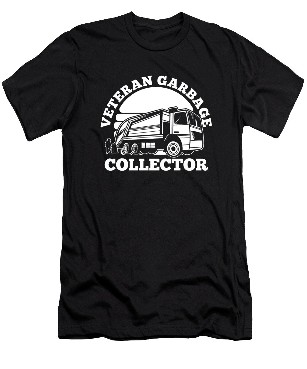 Truck Driver Veteran Rig Trucker Trucking Garbage Truck Crazy Squirrel T-Shirt