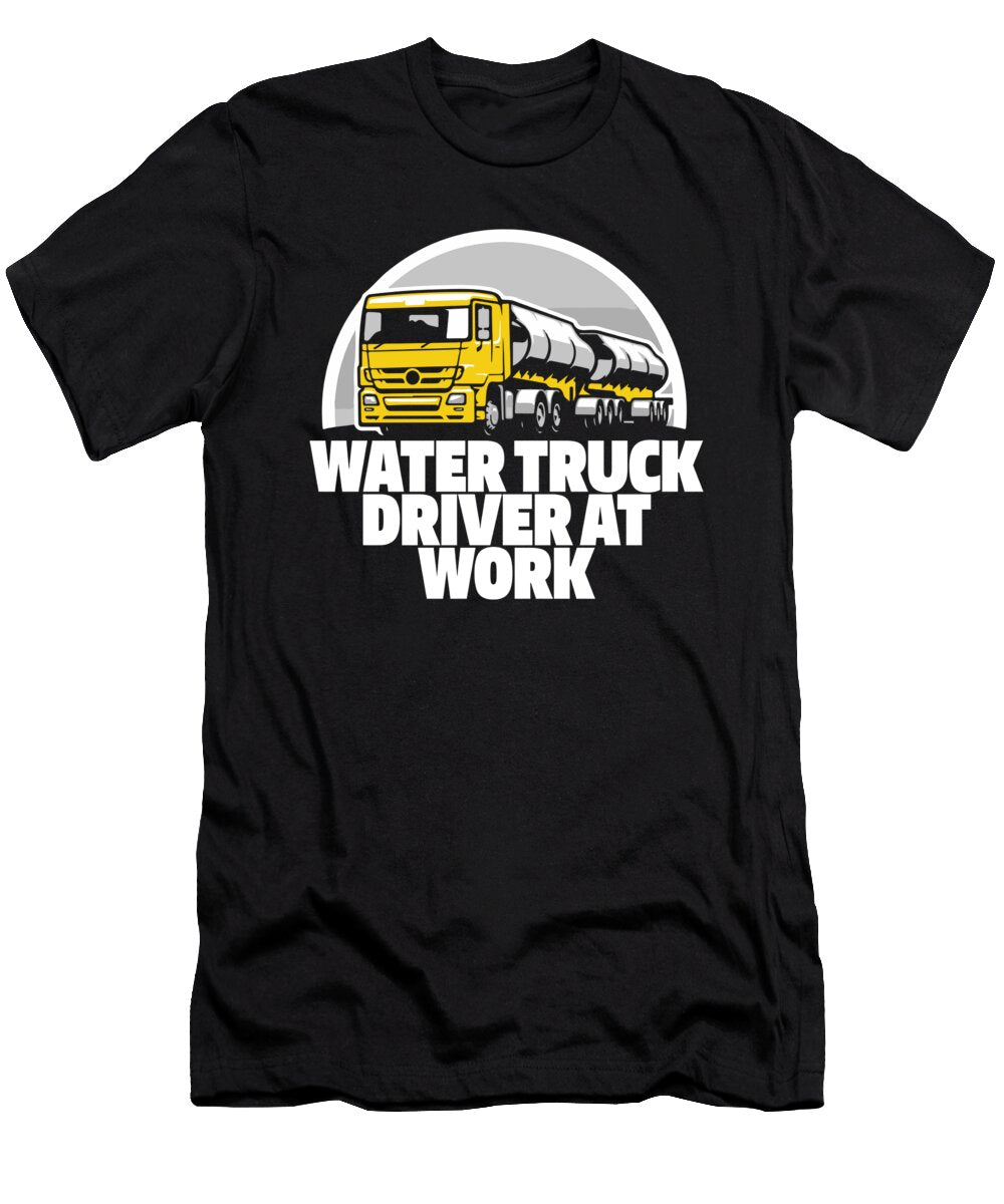 Truck Driver Work Trucker Rig Trucking Water Truck Driver Crazy Squirrel T-Shirt