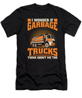Truck I Wonder If Garbage Trucks Think About Me Too Crazy Squirrel T-Shirt