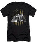 Trucker American Flag Big Rig Semi Trailer Truck Driver Gift Dhbubble T-Shirt