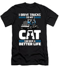 Trucker Cat Big Rig Trucking Truck Driver Crazy Squirrel T-Shirt