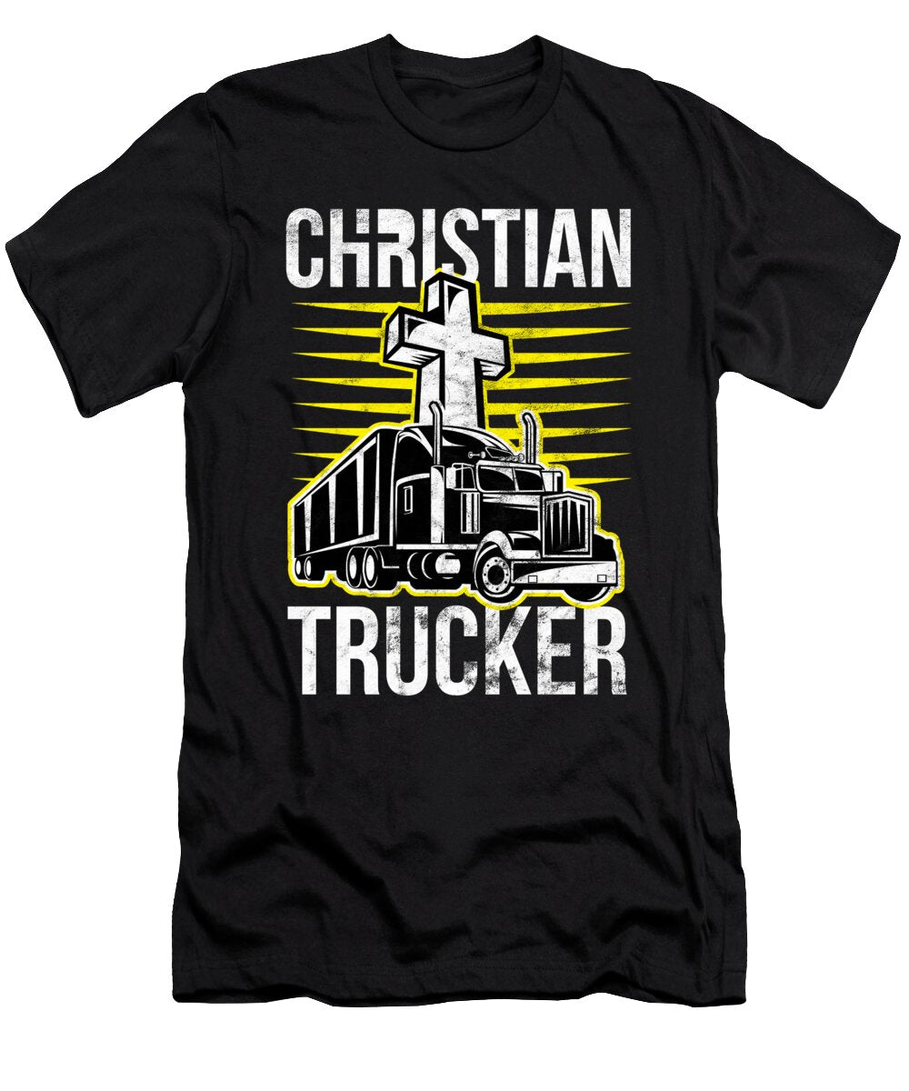 Trucker Christian Truck Driver Birthday Gift Haselshirt T-Shirt