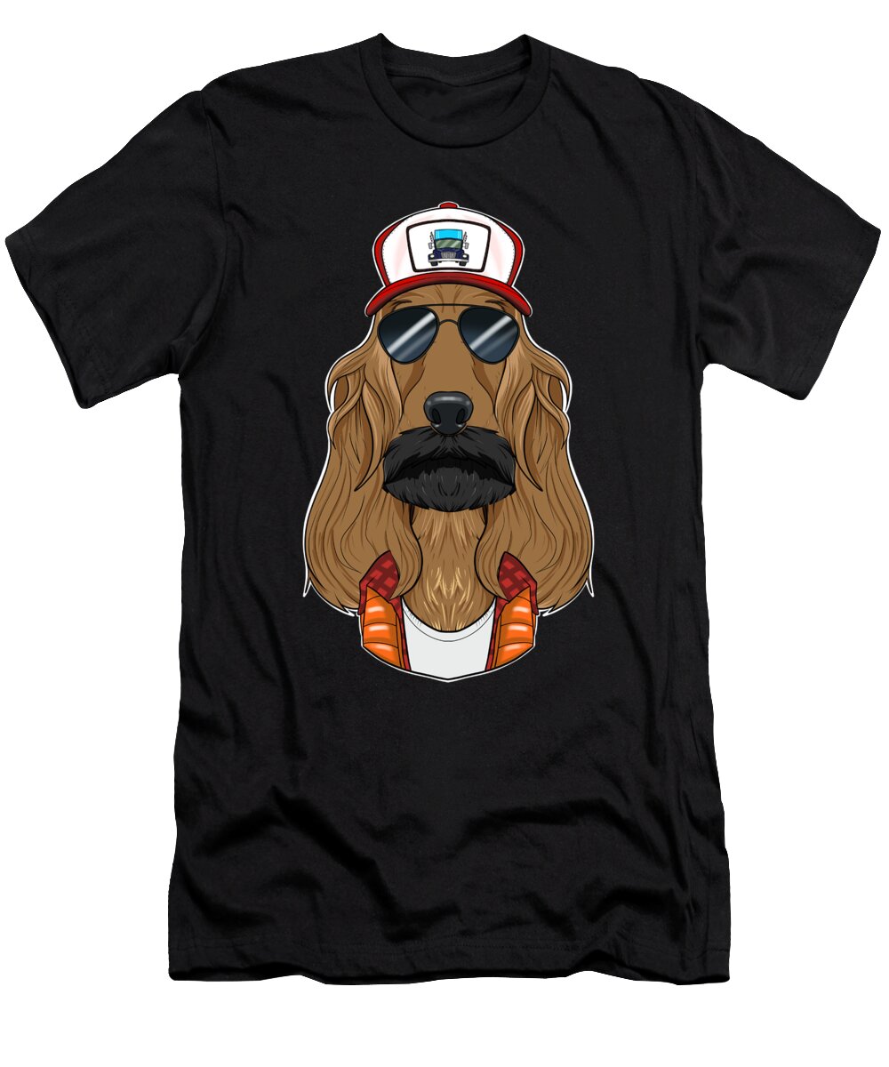 Trucker Dog I Truck Driver Cocker Spaniel Maximus Designs T-Shirt