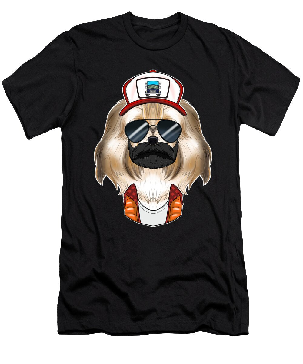 Trucker Dog I Truck Driver Havanese Maximus Designs T-Shirt