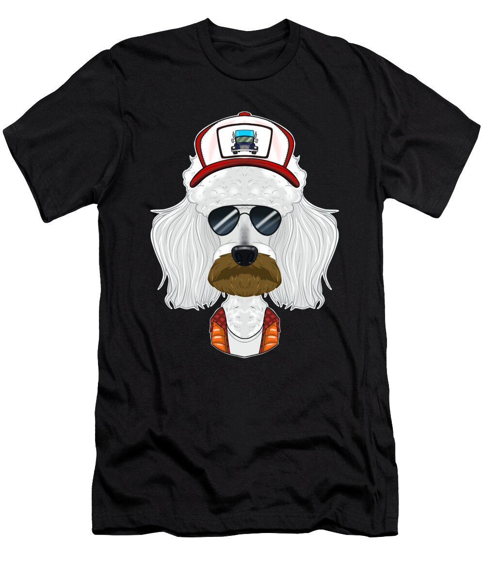 Trucker Dog I Truck Driver Poodle Maximus Designs T-Shirt
