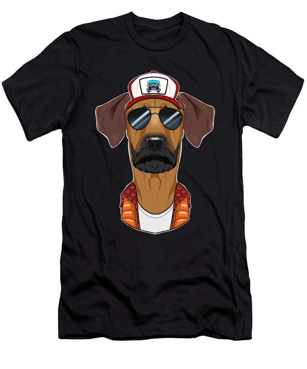 Trucker Dog I Truck Driver Rhodesian Ridgeback Maximus Designs T-Shirt