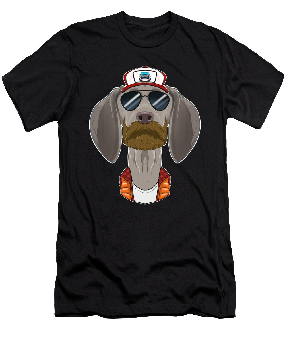 Trucker Dog I Truck Driver Weimaraner Maximus Designs T-Shirt