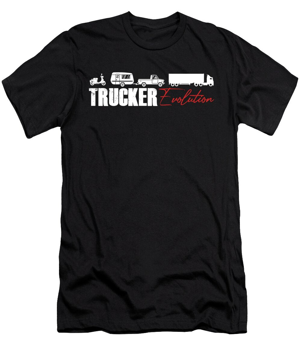 Trucker Evolution Truck Driver Cool Driver Gift Thomas Larch T-Shirt