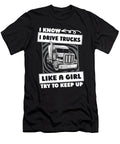 Trucker Girl Trucking Big Rig Truck Driver Crazy Squirrel T-Shirt
