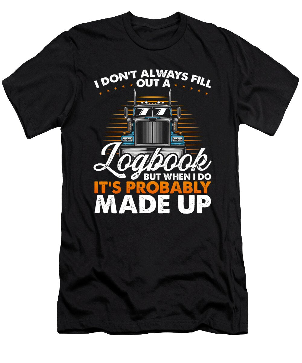 Trucker Logbook Trucker Truck Driver Raphaelartdesign T-Shirt