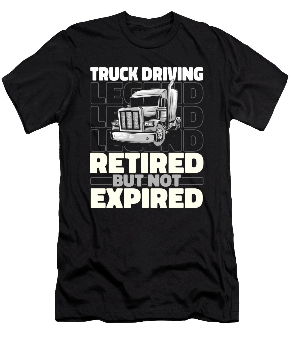 Trucker Retired Trucking Big Rig Truck Driver Crazy Squirrel T-Shirt