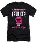 Trucker Wife Love Truck Truckers Wife Funny Gift Tshirtconcepts Marvin Poppe T-Shirt