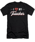 Truckers Wife I Love My Trucker Wife Love Funny Tshirtconcepts Marvin Poppe T-Shirt