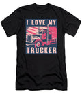 Truckers Wife I Love My Trucker Wife Truck Funny Tshirtconcepts Marvin Poppe T-Shirt