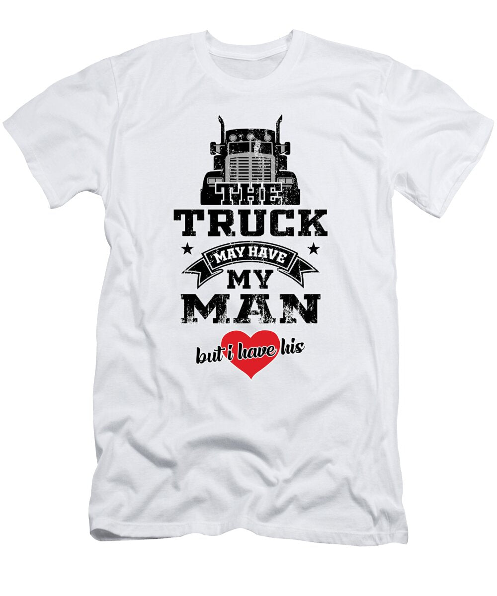 Truckers Wife Truck Driver Girl Truckers Love Gift Tshirtconcepts Marvin Poppe T-Shirt